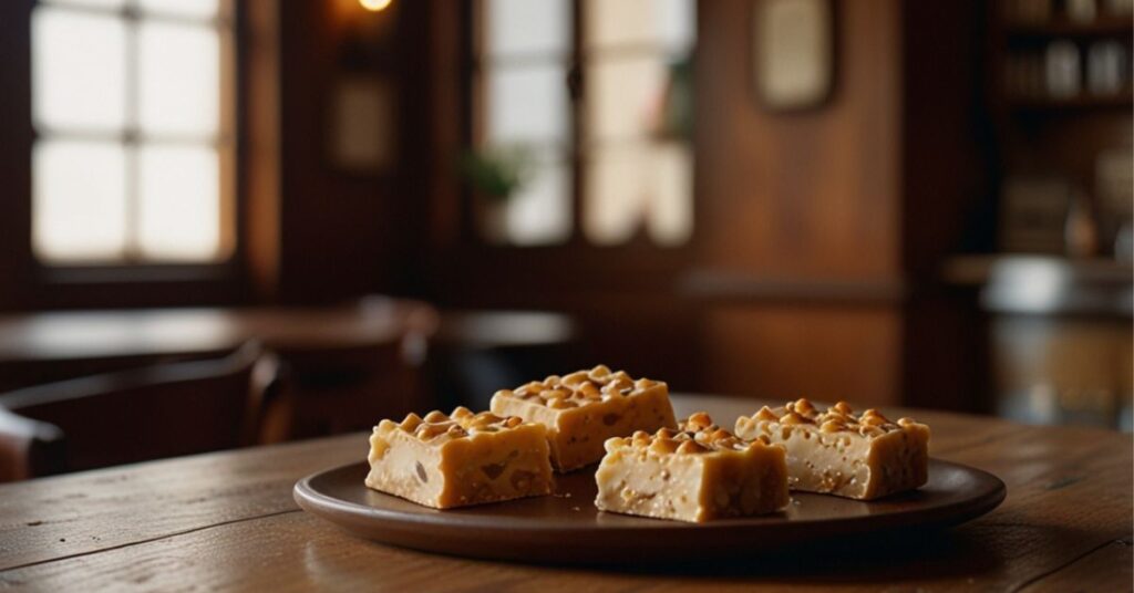 Soft almond nougat (turrón de Jijona)