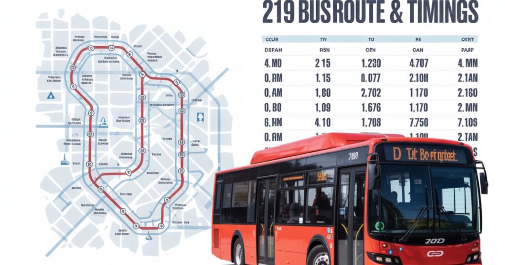 219 Bus Route & Timings: