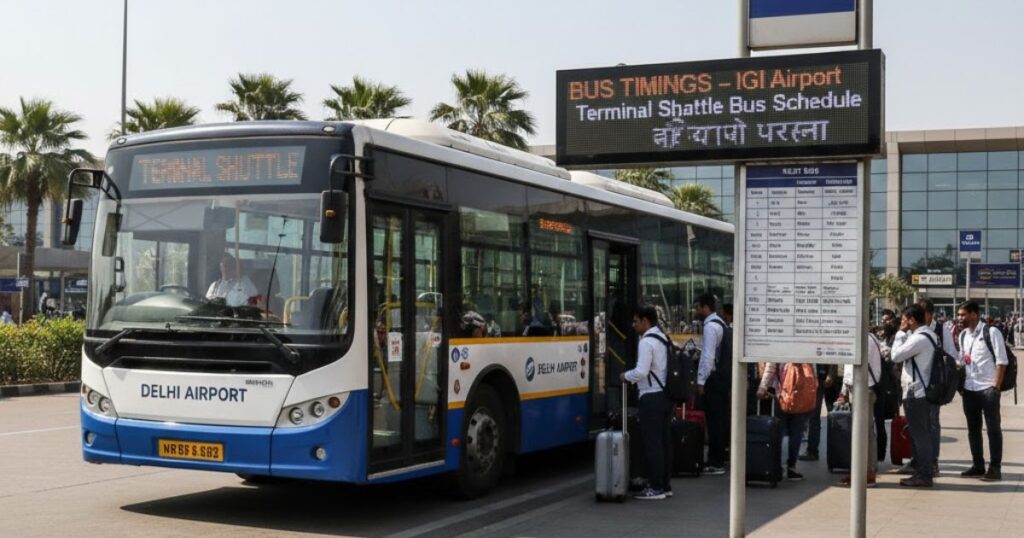 Delhi Airport Bus Timings – IGI Airport Terminal Shuttle Bus Schedule