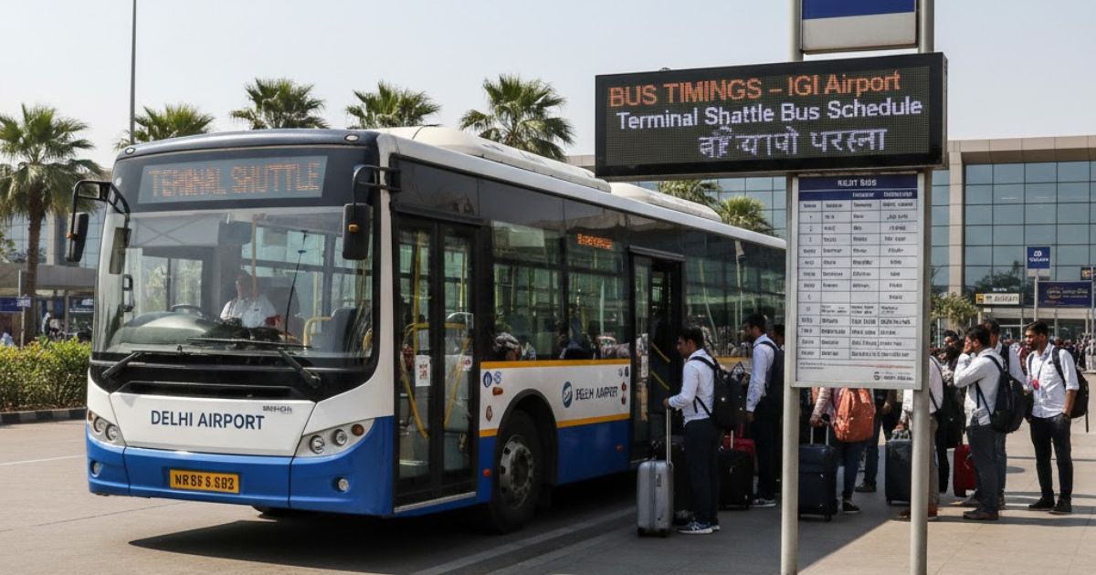 Delhi Airport Bus Timings – IGI Airport Terminal Shuttle Bus Schedule