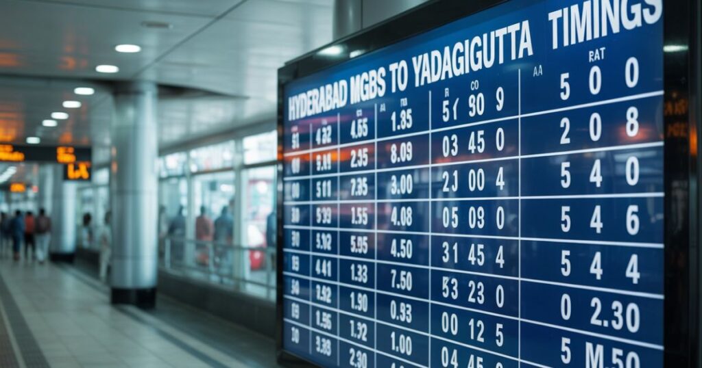 Hyderabad MGBS to Yadagirigutta Bus Timings: