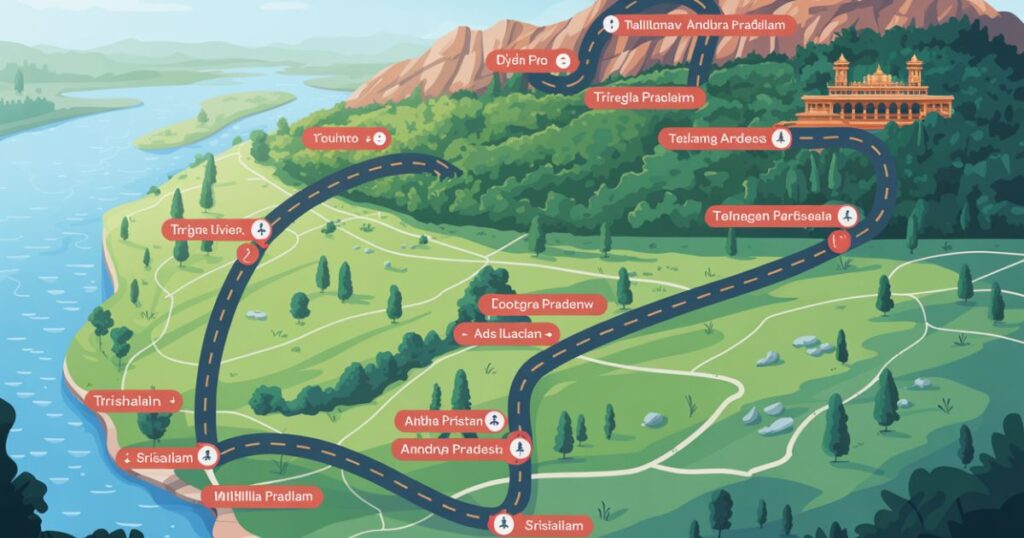 Hyderabad to Srisailam Bus Route – Stops Covered: